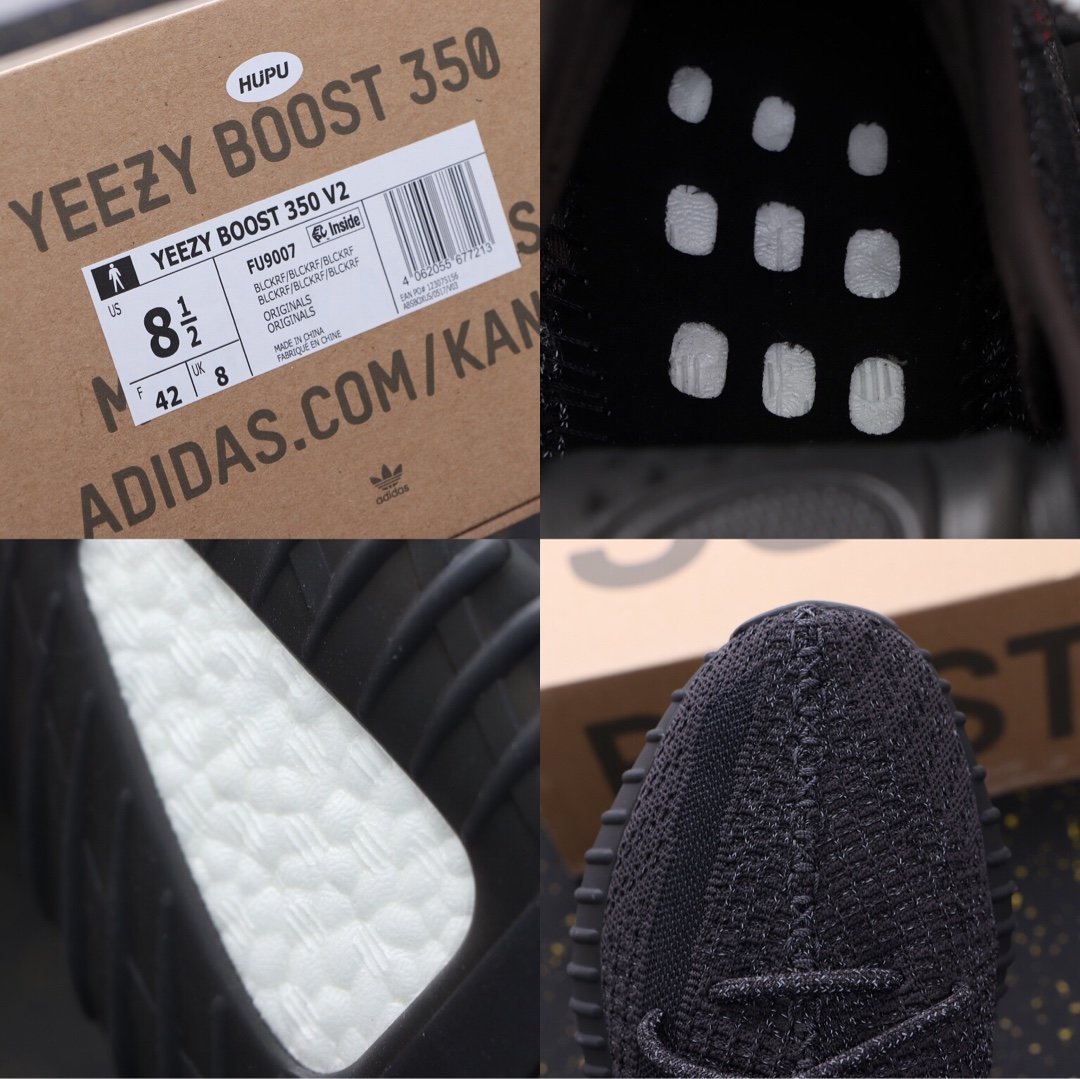 椰子鞋350 Yeezy 350V2 黑满天星 货号FU9007